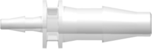 [VP-2050-6005] Straight Through Reduction Tube Fitting with Classic Series Barbs, 3/16&quot; (4.8 mm) and 3/32&quot; (2.4 mm) ID Tubing, Animal-Free Natural Polypropylene